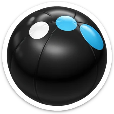 black beach ball sticker