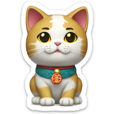 japanise cat maneki neko  sticker