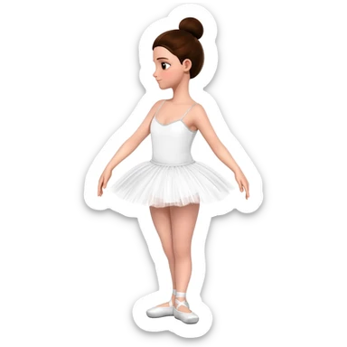 ballerina with hair in a bun sticker