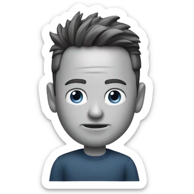 Elon musk with polo on top of his head sticker