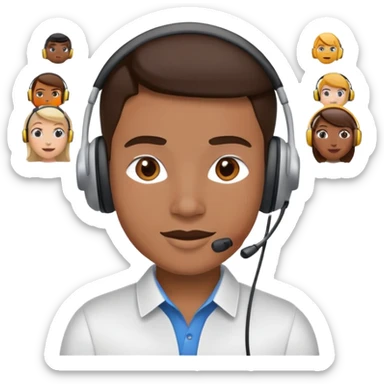 a bustling customer sticker