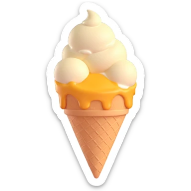 a scoop of ice cream sticker