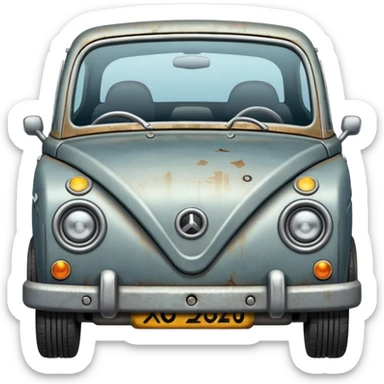 a tagging device on the bottom of a car sticker