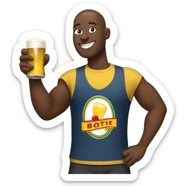 Patrice talon entrain de boire la bière  sticker
