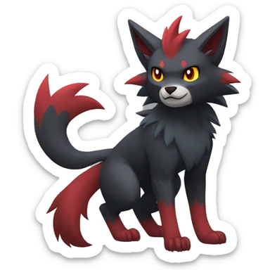 Litten-Zoroark-Mightyena-Zorua full body sticker