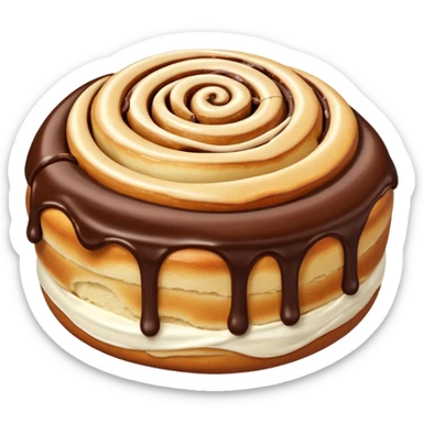 cinnamon roll chocolate sticker