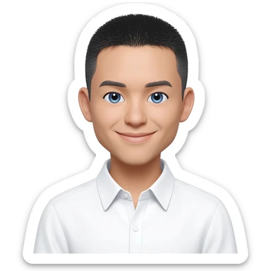 Blonde asian guy sticker