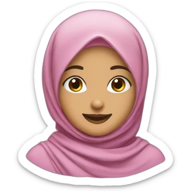 Happy hijab girl emoji sticker