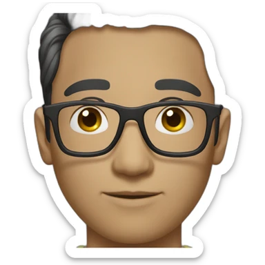 afghani male with glasses, fair complexion sticker