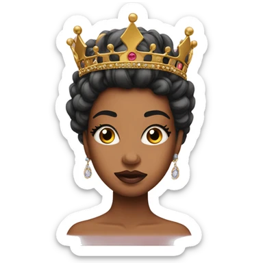 queen face nails lashes pout sticker