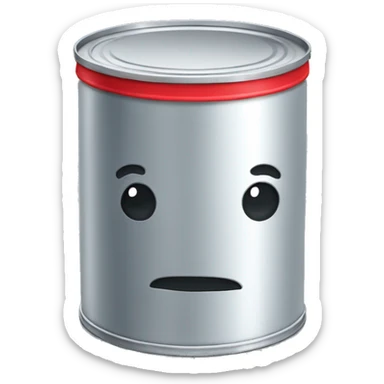 The opened tin can sticker