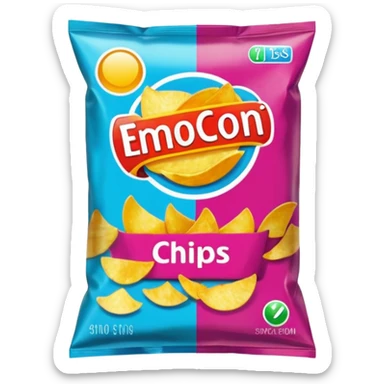 packet of chips sticker