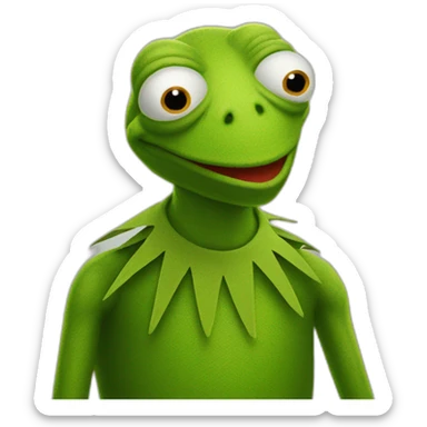 Kermit-wendigo sticker