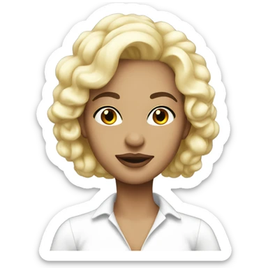 Coquette white sticker