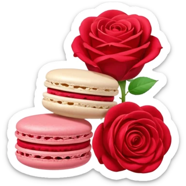 Le Durée Paris macaron et fleur red sticker