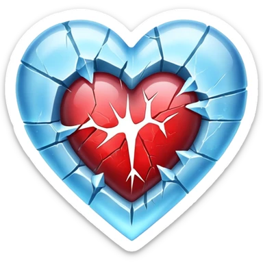 Corazón congelado sticker