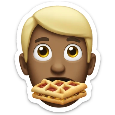 Sneakily eating zaafran sticker