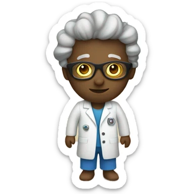 Scientist at the beach sticker