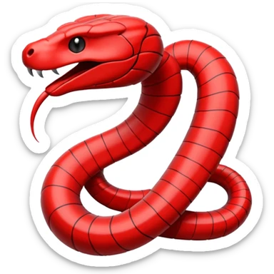 Original cobra black and red colour  emoji sticker