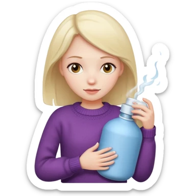 A girl having her period sticker