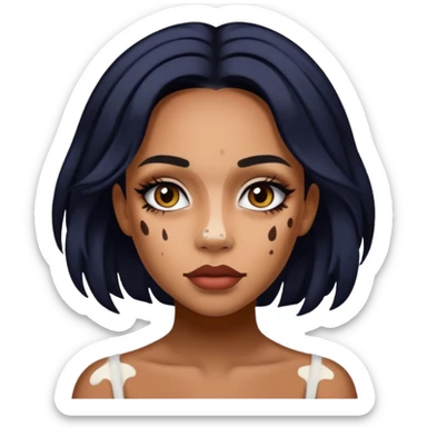 Baddie Vitiligo girl sticker