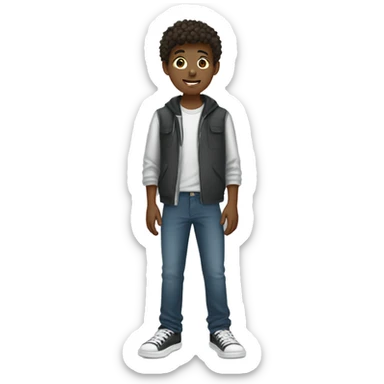 teenager boy full body sticker