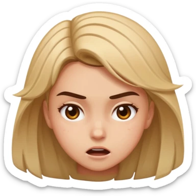 a girl crashing out sticker