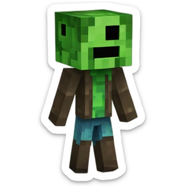 sigma creeper Minecraft iPhone  sticker