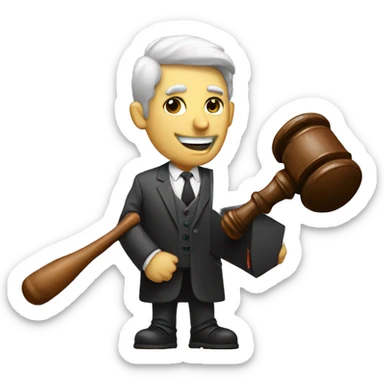 Auction man with a gavel sticker