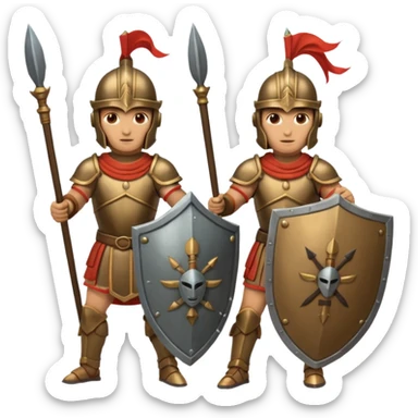 Ancient chariot soldiers sticker
