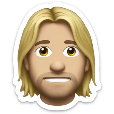 A kurt cobain emoji sticker