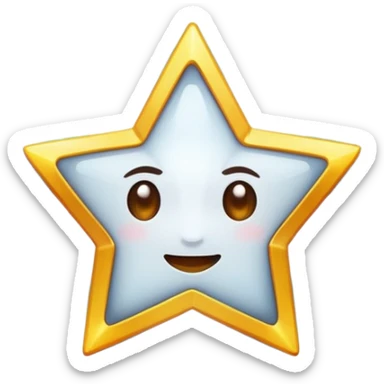 star spark white sticker