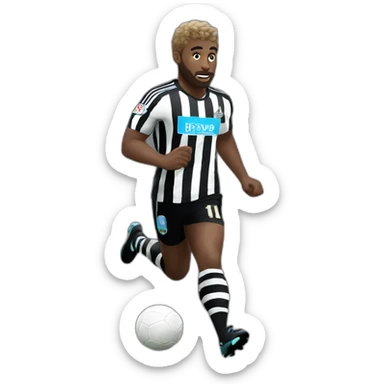 newcastle player running white skin sticker