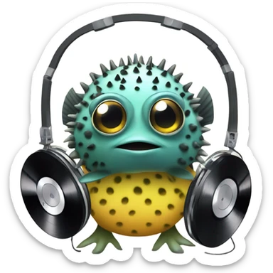 Pufferfish DJ  sticker