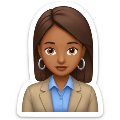 CHICA CASTAÑA TRABAJANDO COMO COMMUNITY MANAGER sticker