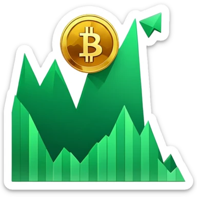 Crypto price goes up sticker