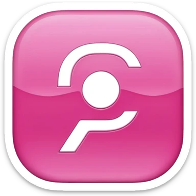 pink pintrest p logo sticker