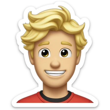 blonde guy mickey mouse ears sticker