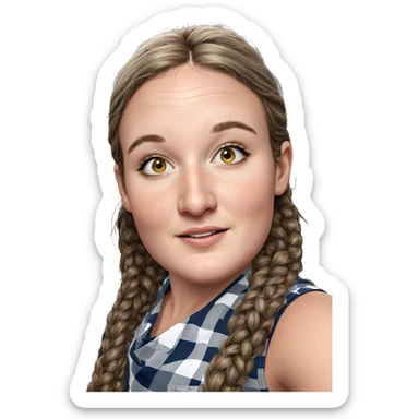 realistic portrait of girl sticker