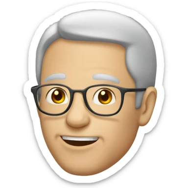 Homme sans cheveux 60 ans heureux sticker