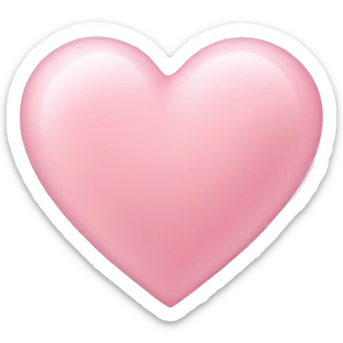 light pink heart sticker