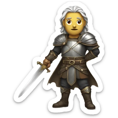 Fantasy Hero With Sword sticker