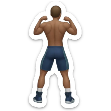 Solid back cris bumstead pose  sticker