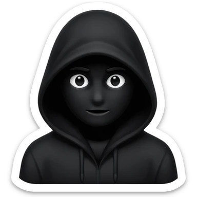 Shadowy figure all blacked out sticker