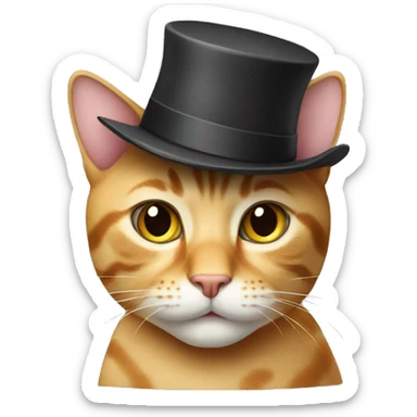 Cat with hat emoji sticker