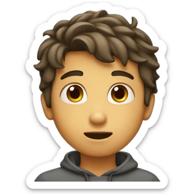 boy questioning sticker