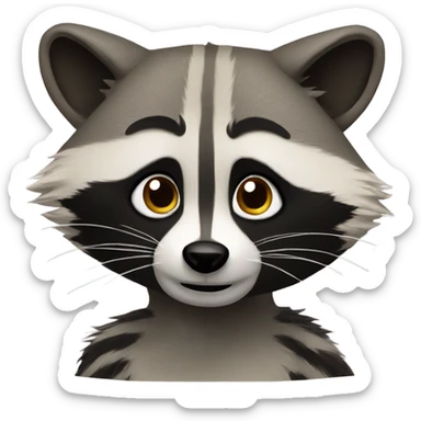 A raccoon sticker