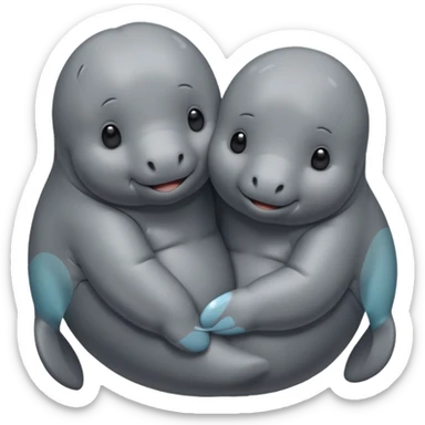love couple manatee sticker