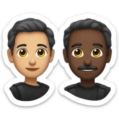 Zemmour et son ami de couleur de peau noir sticker