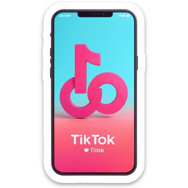 a smartphone with a tiktok video sticker